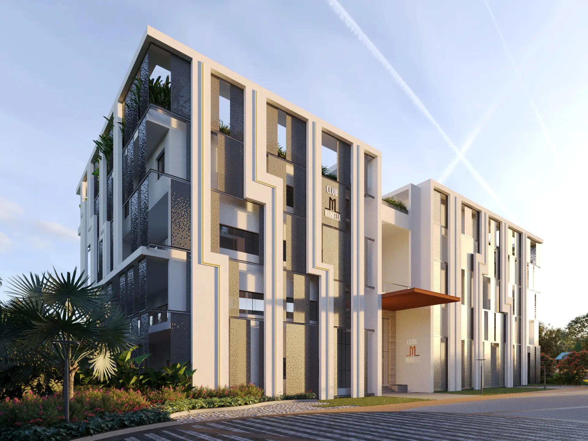 The Club Marvella clubhouse building at Bricks Marvella