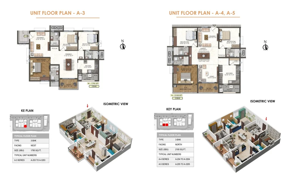 Bricks Marvella Tower A floor plan for units 4, 5 and 6
