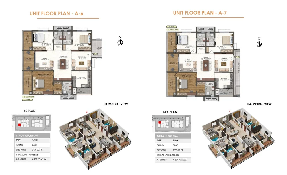 Bricks Marvella Tower A floor plan for units 6 and 7