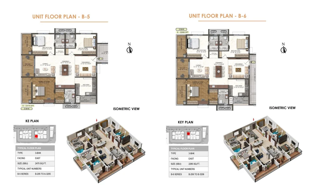 Bricks Marvella Tower B floor plan for units 5 and 6