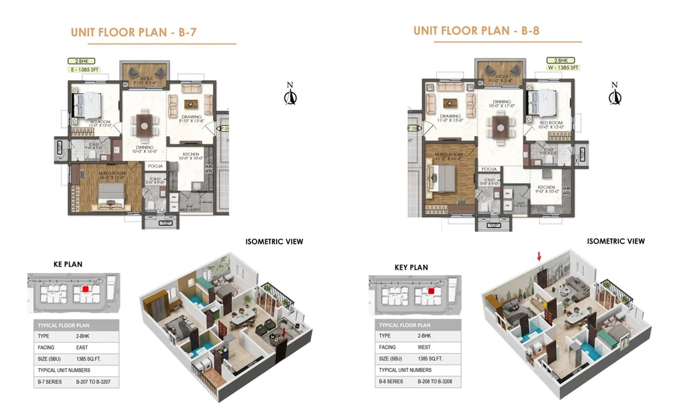 Bricks Marvella Tower B floor plan for units 7 and 8